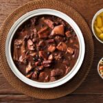 Brazilian Feijoada Food. Top view.